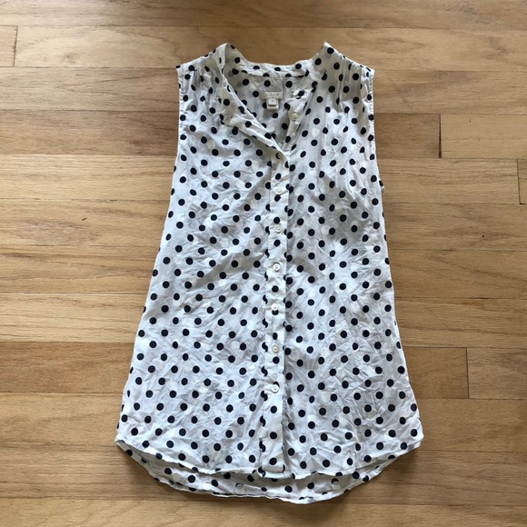 J. Crew Tops - J.Crew button down sleeveless blouse